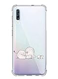 Oihxse Handyhülle Kompatibel mit Samsung Galaxy S7 Edge, Transparent Silikon Hülle Ultra Dünn Soft TPU Silicone Schutzhülle Cartoon Motiv Luftkissen Bumper Case Cover Durchsichtige