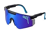 PYC JYQ Polarisierte Radfahren Sonnenbrille für Herren Sport mit UV400 Schutz＆Verstellbare Nasenauflage für Radfahren Golf Tennis Angeln