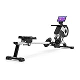 Capital Sports Rudergerät, Rudermaschine für Effizientes Krafttraining, Rowing Machine, Hometrainer, Rudergerät für Zuhause 150kg, 105cm Alu-Gleitbahn, Klappbar, Magnetwiderstand 8-Stufig, Schwarz