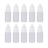 10 ml Tropfflasche, Plastikflaschen, 100 Stück Pipettenflasche, Quetschflasche, 10 ml leere Flasche für ätherischen Ölen, Augentropfflaschen aus Kunststoff