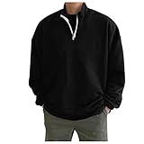 Herren Hoodie Oversized Gym Kapuzenpulli Sweatshirts mit Fleece Innenseite Longsleeve Freizeit Lose Sportswear Sportlicher Sweatshirt Patchwork Pullover Oberteile Komfortable Blusen Tops Winterjacke