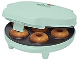 Bestron Donut Maker im Retro Design, Mini-Donut Maker für 7 kleine Donuts, inkl. Backampel & Antihaftbeschichtung, 700 Watt, Farbe: Mint