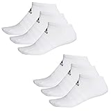 adidas 6 Paar Performance No Show Sneaker Socken Unisex Kurzsocke, Farbe:White, Socken & Strümpfe:40-42