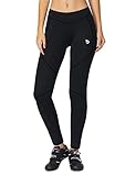 BALEAF Damen Radlerhose mit 3D Sitzpolster Tights Lange Fahrradhose Schwarz L