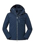 Schöffel Herren 3in1 Jacket Krakau M, wind- und wasserdichte Winterjacke aus 4-Wege-Stretch mit abnehmbarer Kapuze, mit separat verwendbarer Steppjacke,52,navy blazer