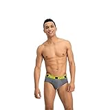 PUMA Herren Active Brief 2P Packed Unterwäsche, Grey Yellow, M (2er Pack)