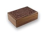 Budawi® Holztruhe Holzkiste aus Palisanderholz Motiv Blume des Lebens Holzschatulle Schatulle Truhe Holzbox