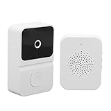 T3 Drahtlose WiFi Türklingelkamera mit Glockenspiel, Weitwinkel Bluetooth Video Türklingelkamera mit 2 Wege Gegensprechanlage, Nachtsicht, für Tuya APP Cloud Storage für Home Security