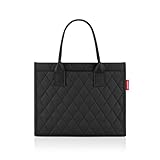 reisenthel daily shopper rhombus black – Moderner, geradliniger Shopper für jeden Anlass - praktische Handtasche, groß genug für Ihre Einkäufe und Ihre Alltagsgegenstände