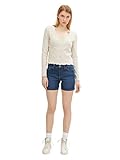 TOM TAILOR Denim Damen Cajsa Bermuda Jeans Shorts 1031464, 10119 - Used Mid Stone Blue Denim, XL