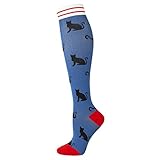 qwea Elastische Sports People Strümpfe für Outdoor-Socken Neongrüne Strümpfe (Red, L)