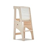 Bianconiglio Kids ® Evo Learning Tower, Birkenmehrschichtig Beste Qualität, KIDSAFE Naturholz, unbehandelt, Standard