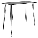 RONGQI Bartisch, Bistrotisch, Stehtisch, Empfangstheke, Bistro Stehtisch, Beistelltisch, Konsolentisch, Bar Table, Schwarz 120x60x105 cm