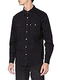 Levi's Herren Barstow Western Standard Marble Black Freizeithemd, Black (Marble Black Denim Rinse 0002), L EU