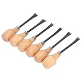 Holzschnitzmeißel-Set, ergonomisches Design, rutschfest, 6-teilig, bequeme Meißel zum Schnitzen von Holz, dünne Schnitzkante für Holzbearbeiter