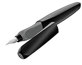 Pelikan 946814 Twist Füllhalter (Universell für Rechts- und Linkshände) schwarz