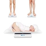 Babywaage Digital 50g bis 100Kg | Kinder-Waage, Baby-Waage | Säuglingswaage, Stillwaage Baby - mit Haltefunktion und abnehmbaren Aufsatz