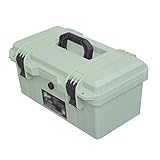 Werkzeugbox 16-Zoll-Werkzeugkasten-Haushalt-bewegliche Plastikwerkzeugkasten for Werkzeug oder Craft Lagerung Verschlussdeckel und Zusatzspeicher Montage Werkzeugkasten (Color : Light Green, Size :