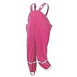 amiyan Kinder Regenlatzhose Regenhose wasserdichte Atmungsaktiv Buddelhose Matschhose mit Hosenträgern für Mädchen Jungen Rose 98/104