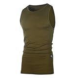 Herren Rundhals Ausschnitt Weste Einfarbig Tank Top Klassische Ärmelloser Oberteile Lässige Fitness Tops Männer Tee Sweat Shirt Unterhemd Trainingsshirt Sportshirt Laufshirt Shirt