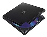 Pioneer BDR-XD07TB externe Blu-Ray Brenner USB 3.2, Slimline Portable, 6x/8x/24x, BD / DVD / CD-Brenner Top Load, BDXL, M-DISC, Software- Schwarz