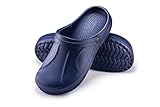 ESTRO Gartenschuhe Herren Clogs Gummi - Gartenclogs Herren Männer Gartenschuhe Hausschuhe Gummi Leicht Garten Clogs Herren F06 (46, Dunkelblau)