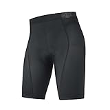 GORE WEAR C5 kurze Damen Fahrradhose mit Sitzpolster, 38, Schwarz