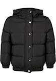 Urban Classics Mädchen Girls Hooded Puffer Jacket Jacke, Schwarz, 146/152