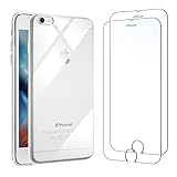 NEW'C Hülle für iPhone 6 Plus, iPhone 6s Plus (5.5) Ultra Transparent Silikon Weiches TPU Gel und 2 × Panzer Schutz Glas für iPhone 6 Plus, iPhone 6s Plus (5.5') - Anti Scratch