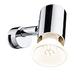 Paulmann 70880 Spiegelleuchte Mintaka Spiegellampe IP20 Aufsatzlampe Chrom Badezimmerlampe ohne Leuchtmittel Spotlight max. 20W GU10 ohne Leuchtmittel