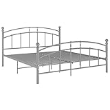 Metallbett Bettgestell aus Metall 160x200cm - Doppelbett, Bettrahmen mit Lattenrost, stabil und robust, e258