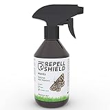 RepellShield Anti Mottenspray gegen Motten Aller Art - Natürliches Kleidermotten Spray als Mottenschutz für Kleiderschrank und Küche, Biologische Alternative zu Mottenfallen oder Mottenkugeln - 250ml