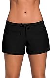 Damen Badeshorts, Schnell Trocknendes, UV Schutz, Hautfreundliches Gewebe, Wassersport, Strand, Kordelzug Schwimmshorts (S - 3XL)