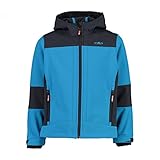 CMP Softshell Jacke With Climaprotect Wp 7.000 Technology Softshell Jacke für Kinder und Jugendliche Kid Jacket Fix Hood DANUBE-ANTRACITE 116