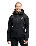 RevolutionRace Hiball Jacket für Damen, Atmungsaktive und Wasserabweisende Jacke für alle Outdoor-Aktivitäten, Black Edition, L