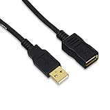 Amazon Basics 1IGG USB 2.0-Verlängerungskabel A-Stecker auf A-Buchse, 2 m,Schwarz