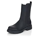 Rieker Damen Klassische Stiefeletten Z9180, Frauen Stiefeletten,uebergangsschuhe,uebergangsstiefel,reißverschluss,Women's,schwarz (02),40 EU / 6.5 UK