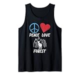 Peace Love Forest Adventure Wandern Wald Tank Top