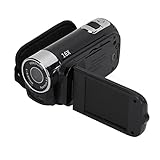 Asixxsix Videokamera-Camcorder, HD 1080P 16MP Anti-Shake-Digitalkamera-Recorder 16-facher Digitalzoom-Camcorder 270 ° -Drehung 2,7-Zoll-Farbbildschirm Vlogging-Kamera Digitale Videokamera (Schwarz)