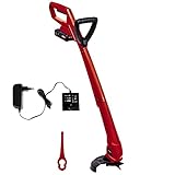 Einhell Akku-Rasentrimmer GC-CT 18/24 Li P Power X-Change (Li-Ion, 18 V, 8.500 min-1,24cm, Zusatzhandgriff, Gehäuse aus Kunststoff, inkl. 20 Kunststoffmesser, inkl. 1,5 Ah Akku und Ladegerät,1er Pack