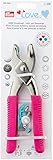 Prym pink Love Vario-Zange mit Loch-/Color Snaps Werkzeug, Stahl, 19 cm