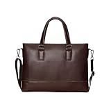 Lejdi 15-Zoll-Laptoptaschen aus echtem Leder, Herrenhandtaschen, Business-Aktentaschen, Tragetaschen, Messenger-Umhängetaschen(Brown)