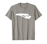 Kiteboard und Kitesurfer als eine weiße Silhouette Vector Art T-Shirt