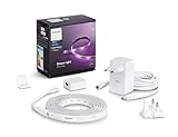 Philips Hue Lightstrip Plus v4 [2 m] White and Colour Ambiance Smart LED-Kit mit Bluetooth, funktioniert mit Alexa, Google Assistant und Apple HomeKit