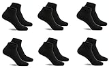 Van Der Rich - (6x Paar Sneaker Socken Baumwolle Schwarz & Weiß Von Klein bis Groß - Damen - Herren (35-38, 6xSchwarz)