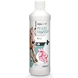 ReaVET Pferdeshampoo für Pferde mit Mandel Duft - 500ml Pferde Shampoo pflegt Fell, Schweif & Mähne, Pferd Shampoo für alle Felltypen - Intensive Reinigung + Pflege