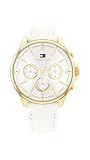 Tommy Hilfiger Damen analog Quarz Uhr mit Leder Armband 1782448