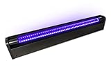 SATISFIRE® Schwarzlicht LED-UV-Röhre 60cm Komplettset | 10W High Power | ca. 30.000 Stunden Lebensdauer | bruchsicher | wechselbare Röhre | Blacklight