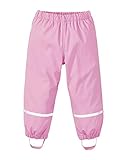 PIZOFF Unisex Kinder Jungen Regenlatzhose, Wind- und wasserdichte Matschhose Regenhose 01130155XPink+S