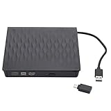 Voeecyttu Externer USB 3.0 DVD RW CD Writer Slim Karbon Grain Laufwerk Brenner für PC Laptop Optisches Laufwerk